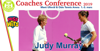 Judy Murray klar for Trenerkonferansen